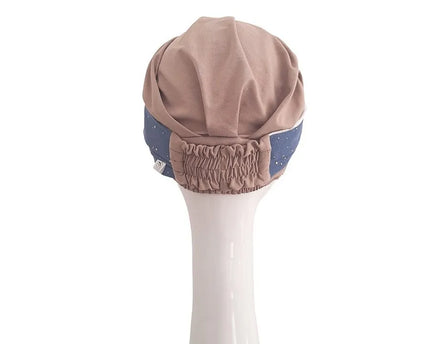 Pañuelo Oncológico ELEGANCE BLUE GOLD | Carebell