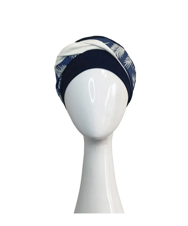 Pañuelo Oncológico ELEGANCE DENIM PALMS | Carebell