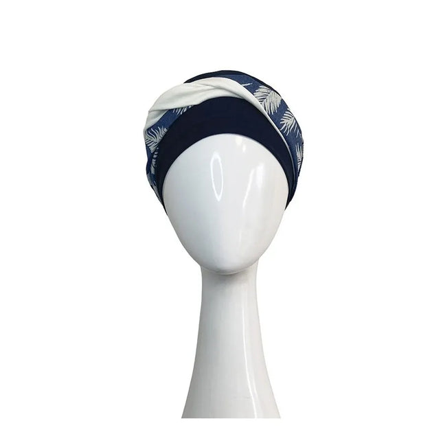 Pañuelo Oncológico ELEGANCE DENIM PALMS | Carebell