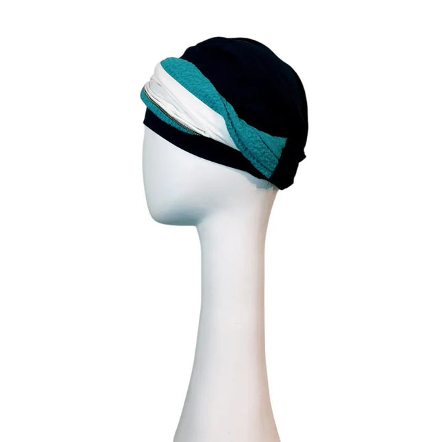 Pañuelo Oncológico ELEGANCE TURQUESA | Carebell