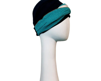 Pañuelo Oncológico ELEGANCE TURQUESA | Carebell