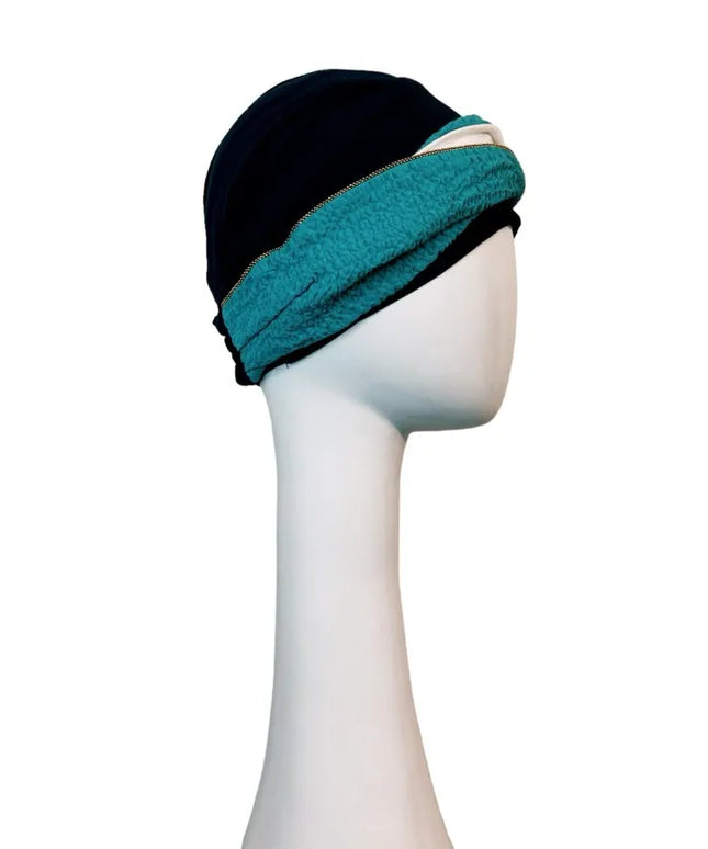 Pañuelo Oncológico ELEGANCE TURQUESA | Carebell