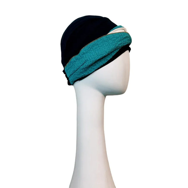Pañuelo Oncológico ELEGANCE TURQUESA | Carebell
